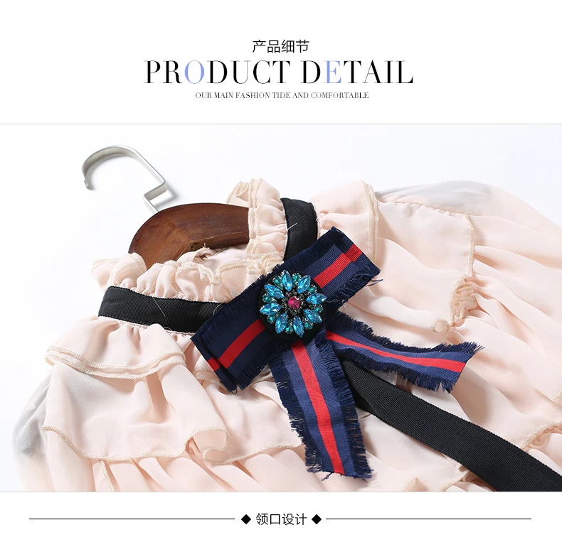 Bow Diamonds Collar Shirts  (17)