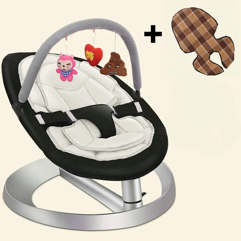 Детское кресло-качалка с игрушкой и двойной подушкой для сиденья, детское кресло-качалка, Детская качающаяся люлька, детское кресло-качалка - Цвет: 4