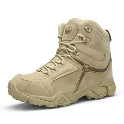 Мужские качественные брендовые военные ботинки Bot Tactical Desert Combat Boats армейская Рабочая обувь кожаные противоскользящие Ботинки Зимняя обувь