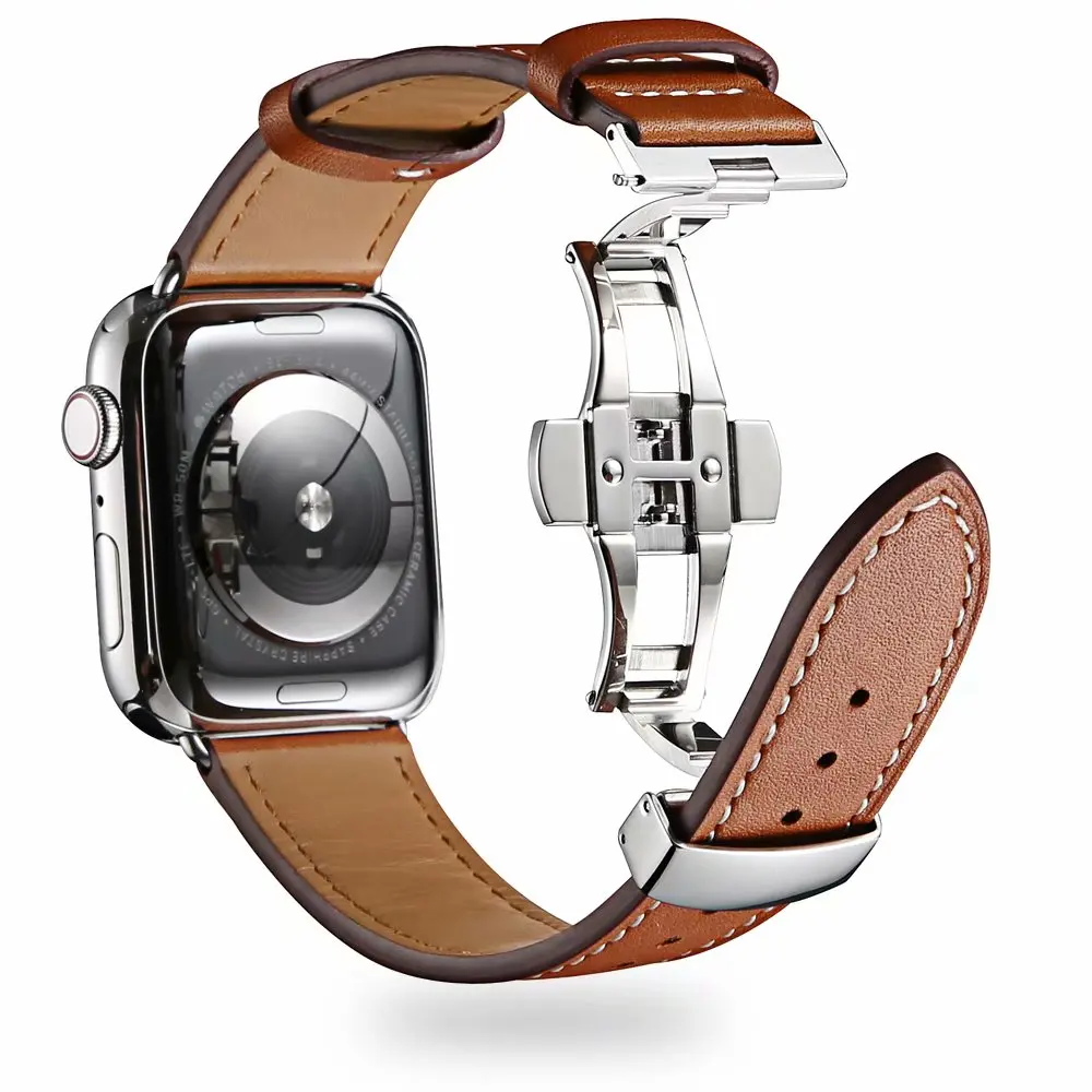 

new fashion Leather loop for iWatch Strap for Apple Watch Band Series 4/3/2/1 38mm 40mm 42mm 44mm Wrist Braceletseries 5