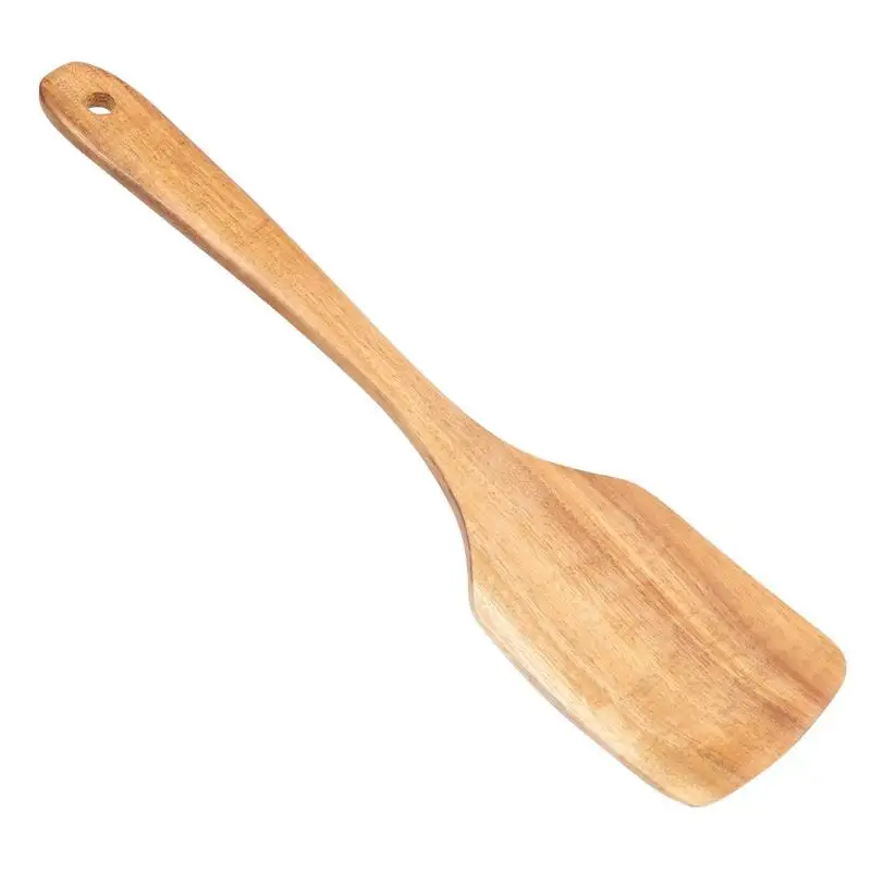 4 типа антипригарная деревянная лопатка кухонная посуда лопатка для еды посуда полезный кухонный инструмент посуда - Цвет: Square Spatula