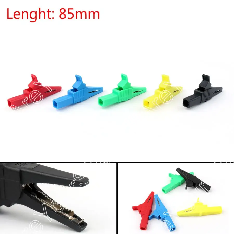 

Areyourshop Sale 50PCS 5Colors 32A 1000V Copper Alligator Clip For 4mm Banana Multimeter Pen HV Test