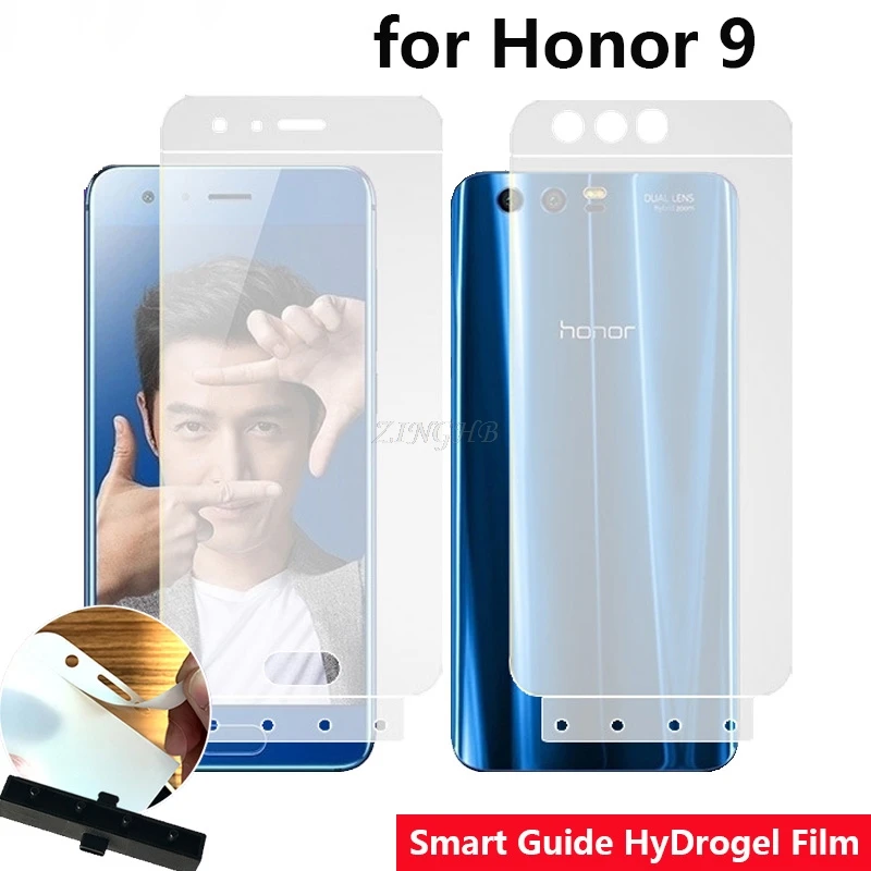 

2 Pcs/Lot Front & Back Auto Fixed Scratch Proof Anti Finger Hydrogel Screen Protector for Huawei Honor 9 5.15" Full Cover film
