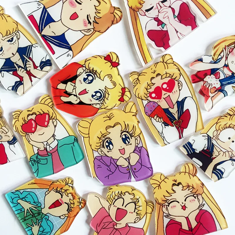 1PCS-Cartoon-Harajuku-Style-Kawaii-Pretty-Soldier-Sailor-Moon-Acrylic-Brooch-Badges-Pin-Backpack-Clothes-Decoration