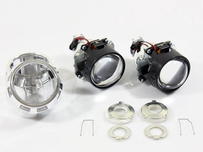 

LHD 2.5" MINI HID BIXENON PROJECTOR LENS FOR H1 BULB CAR GIFT:CHROME SHROUND [QP381]