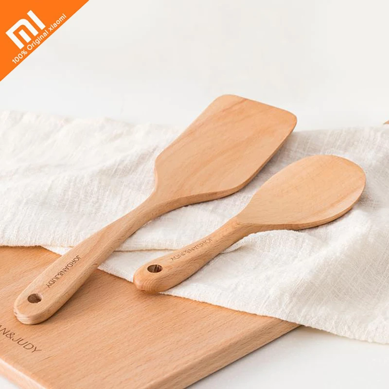 

Original xiaomi mijia wooden rice spoon rice spoon non-stick special household non-painted no wax cooking utensils set Smart
