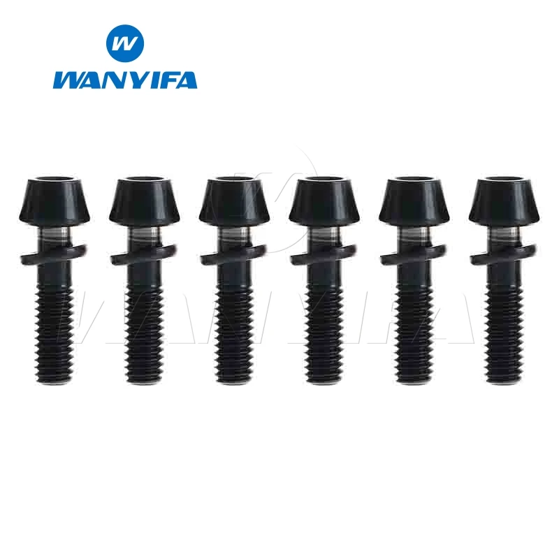 

Wanyifa 6Pcs Conical Head with Washer 5 Color for Bicycle Brake Bike Fastener