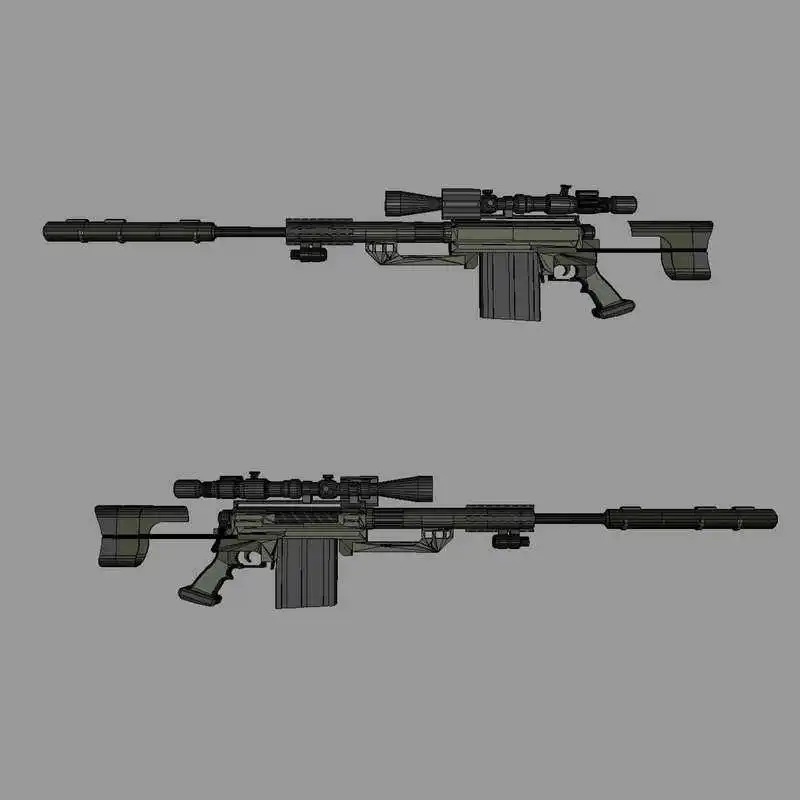 

DIY 1:1 M200 Intervention Sniper Rifle Paper Model Assemble Hand Work 3D Puzzle Game Kids Toys Collection Gift