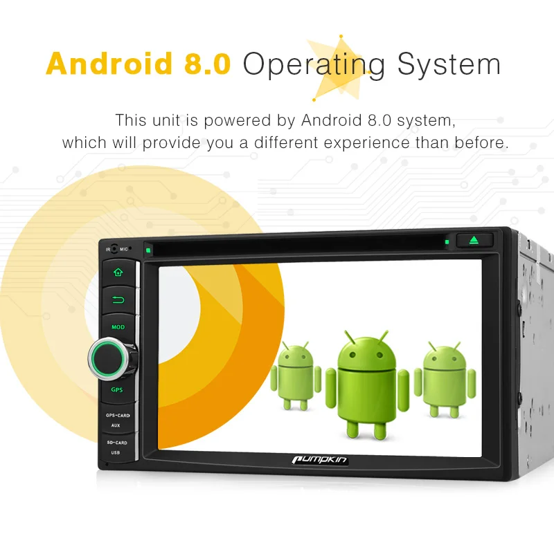 Sale Pumpkin 6.2" Android 8.0 Octa Core 4G+32G Universal Double 2 Din Car Audio Stereo GPS Navigation Radio Car Multimedia Player 2