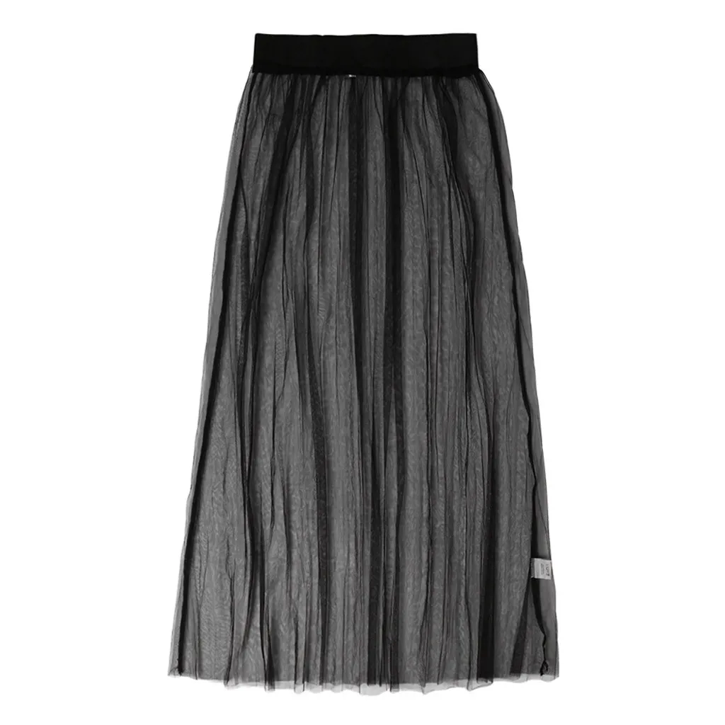 

2019 Summer Women Sexy pleated Transparent Irregular High Waist floor Length Pants Trousers Legging polyester skirts L0419