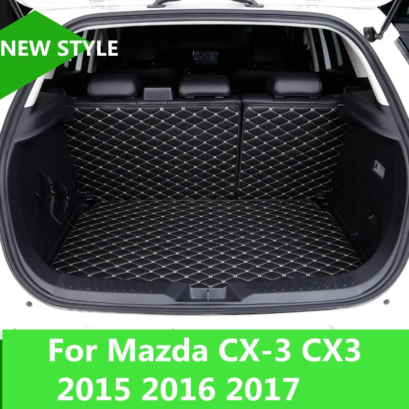 Для Mazda CX-3 CX3 коврик для багажника автомобиля защитная накладка кожаный водонепроницаемый коврик аксессуары для интерьера ковер для автомобиля
