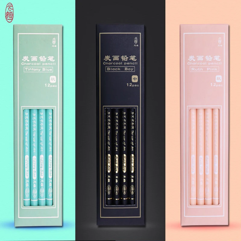 

Niya charcoal sketch soft medium hard pencil continuous core carbon pen genuine student painting art sketch art supplies