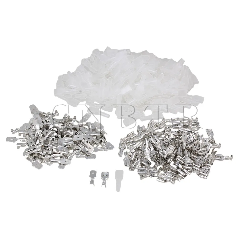 

CNBTR Circuit Board Connector Crimp Terminal 6.3mm Female + Male + Case Pack of 400