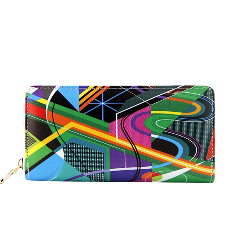 

Women Wallets High Quality Multi-colors Prints Zipper Purses Cash Card Slots Large Capacity Phone Pockets Money Female Wallets