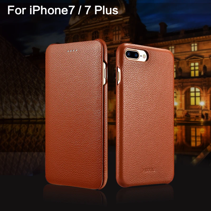 bilder für XOOMZ Gebogene Kante Litschi Serie Flip back cover-kästen für apple iphone 7/7 plus echte kuh-leder-kasten für iphone7 buch stil bilder für XOOMZ Gebogene Kante Litschi Serie Flip back cover-kästen für apple iphone 7/7 plus echte kuh-leder-kasten für iphone7 buch stil