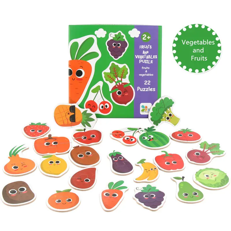 WINCO Детские Большие подходящие игры-головоломки для раннего обучения, детские первые головоломки, игрушки для детей, для ребенка, обучающие игрушки - Цвет: Vegetables