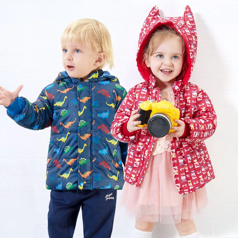 

Winter Kids Jacket Clothes Cotton Thick Boys Girls Casual Hooded Coat Fashion Children Clothing Sports Autumn Suit Outerwear