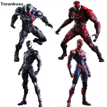 

Spiderman Action Figures Play Arts Kai Venom 250mm PVC Anime Spiderman Toy Collection Model Figurine Venom Play Arts Kai