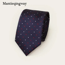 Mantieqingway 6 см галстук из искуственного шелка Узкий галстук Gravata классические полосатые печатные галстуки для мужчин свадебные точки шеи галстук-платок