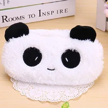 Супер каваи пушистый 21 см Panda Дети сумка; для женщин Косметика кошелек сумка и кошелек для монет держатель сумка cas