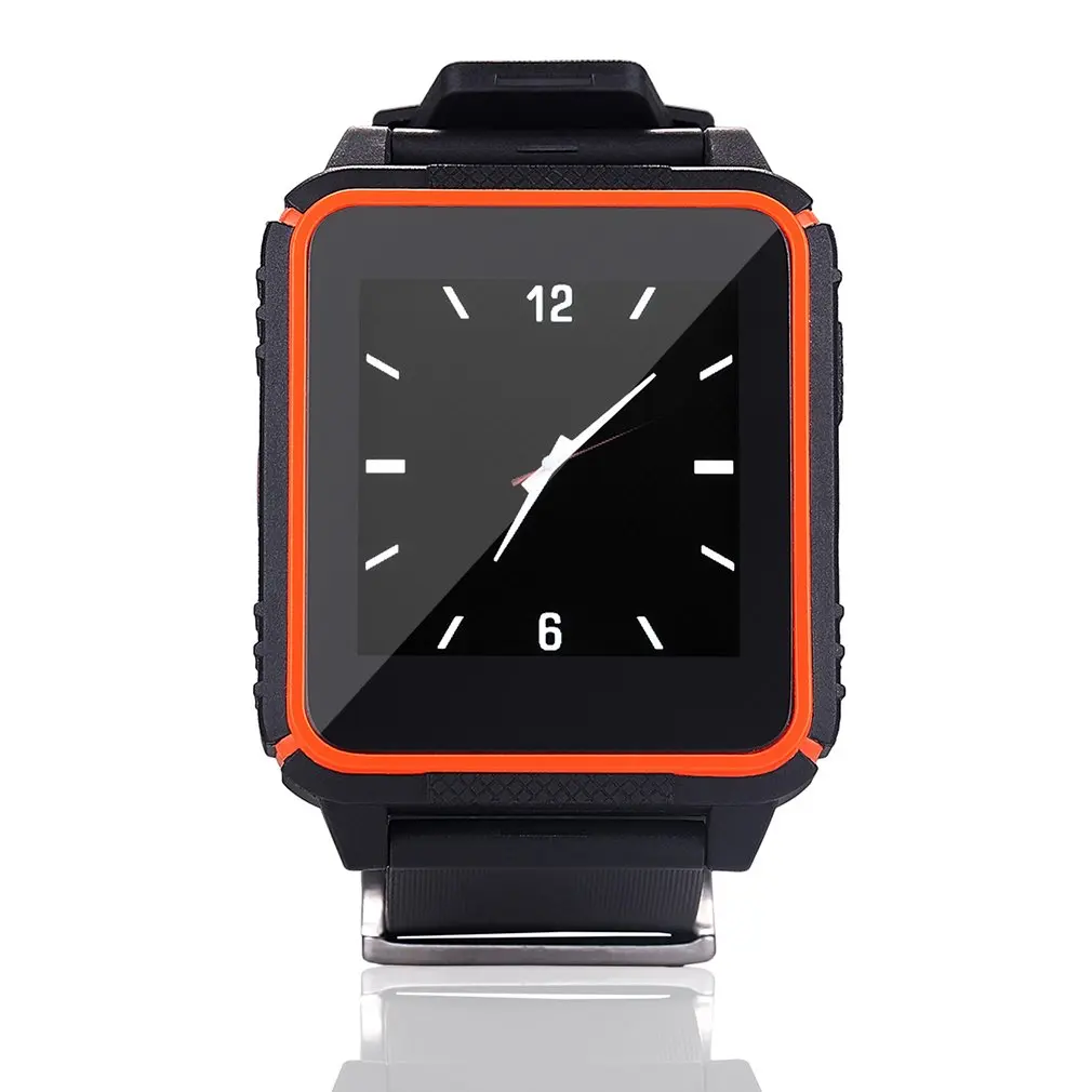 

Android/IOS Voice Call Waterproof Smart Watch Phone Black+orange/silver