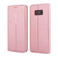 For Samsung S8 Leather Case Magnetic Flip Wallet Cover for Samsung Galaxy S8 Plus with Card Slot Mobile Phone Bag Stand Cover