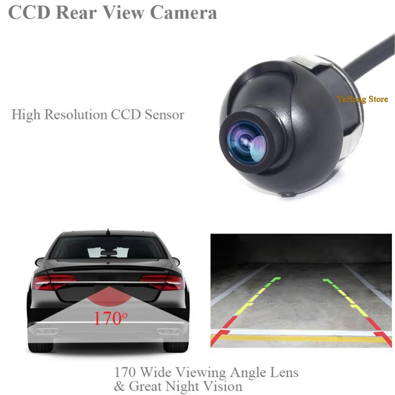 

Universal 360 Degree Car Rear View Parking Camera Hd Color Night Reverse Version Backup Camera with 170 '' Wide Viewing Angle