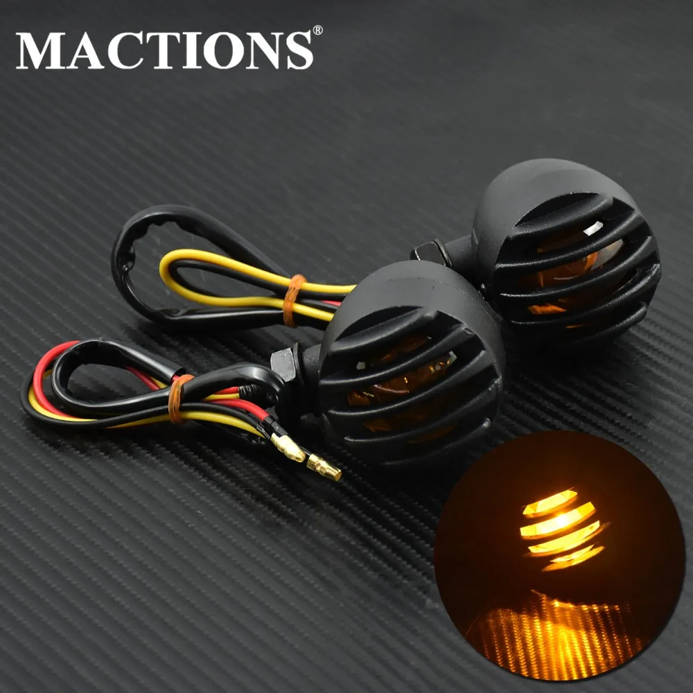 10Mm Moto Indicatore Di Direzione Proiettile Lampeggiante Indicatore Luminoso Ambra Per Harley Sportster Xl Dyna Bobber Chopper Cafe Racer
