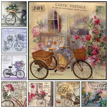 

Diamond Mosaic Paintings Paris Love Bead Cross Stitch Diamond Embroidery DIY Crafts Full Square / Round Diamond Painting Plein