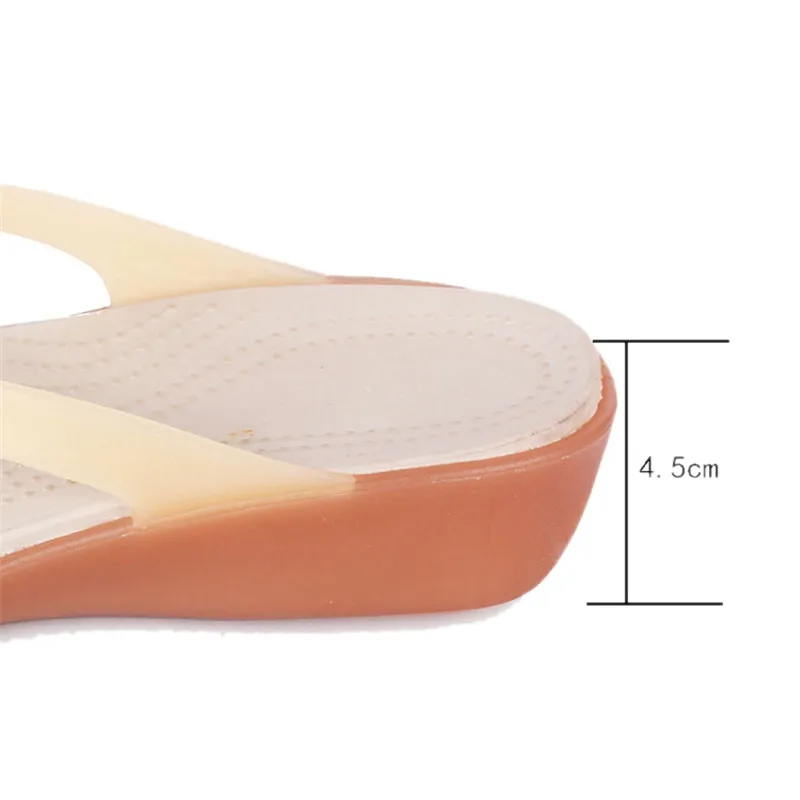 2019 New Summer Women's Sandals Beach Shoes Cindy Colors Wedge Heels Slides Plastic Jelly Shoes Peep Toe Platform Slippers Women (18)