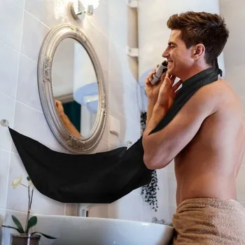 

Pongee Beard Care Shave Apron Bib Trimmer Facial Hair Cape Sink Color Random 120x70cm Man Bathroom Man Waterproof Floral Cloth H