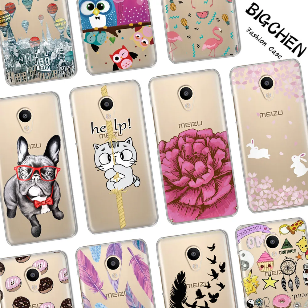 

BIGCHEN Soft TPU Cases For Meizu M5C M3S M5S M3 M5 M6 Note Cool Design Silicone Phone Cases For Meizu U10 U20 Pro 6 Back Cover