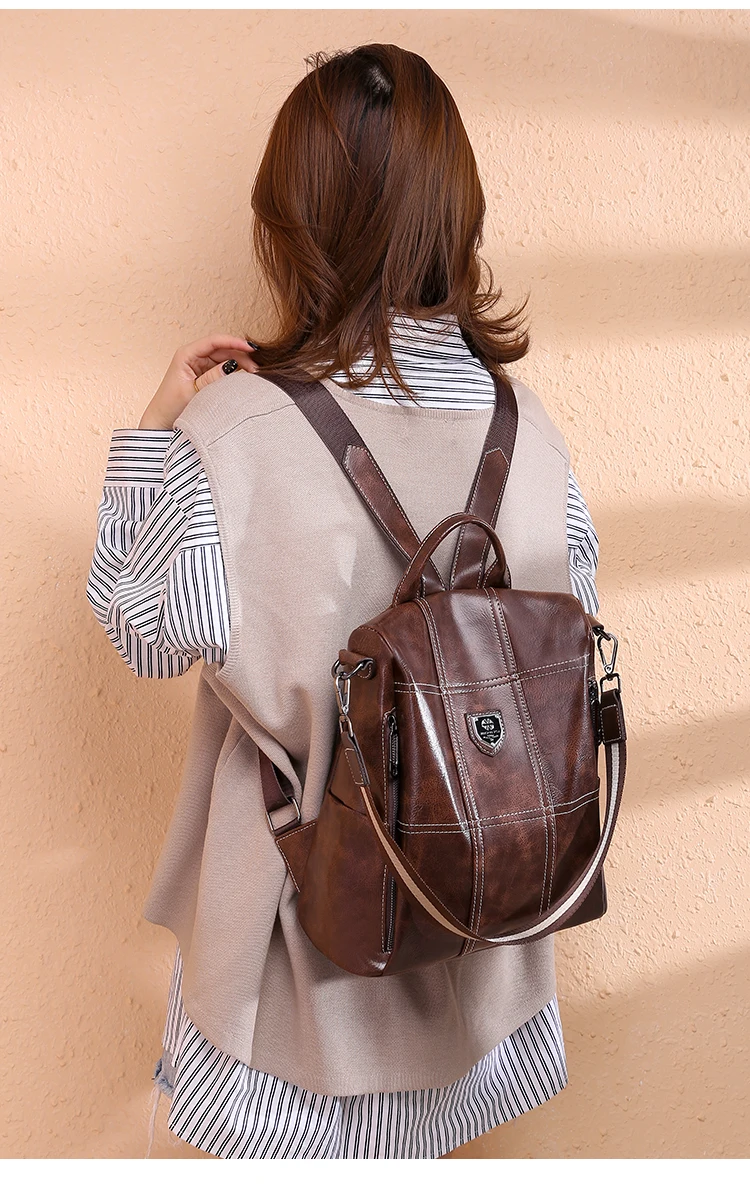 Многофункциональный роскошный рюкзак женские водонепроницаемые Рюкзаки брендовые кожаные школьные сумки для девочек-подростков Противоугонная сумка для путешествий