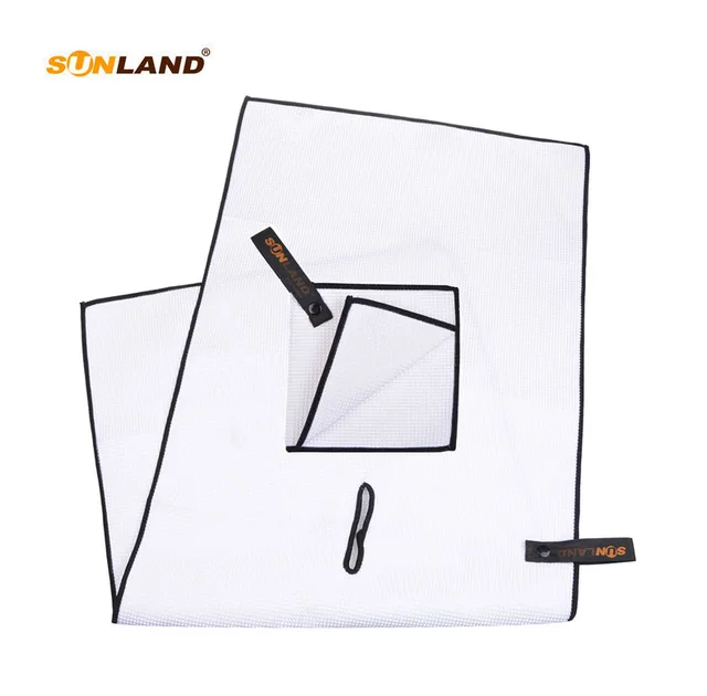 Sunland Microfiber Deep Waffle Weave Golf Towel with Free Golf Balls Towel