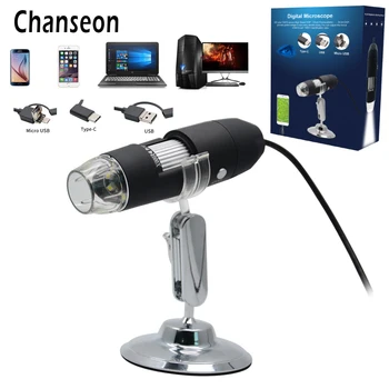 

Chanseon 500X/1000X/3in1USB Android Type-C Digital Microscope Stereo Electronic Microscope USB Endoscope Camera Microscopio New