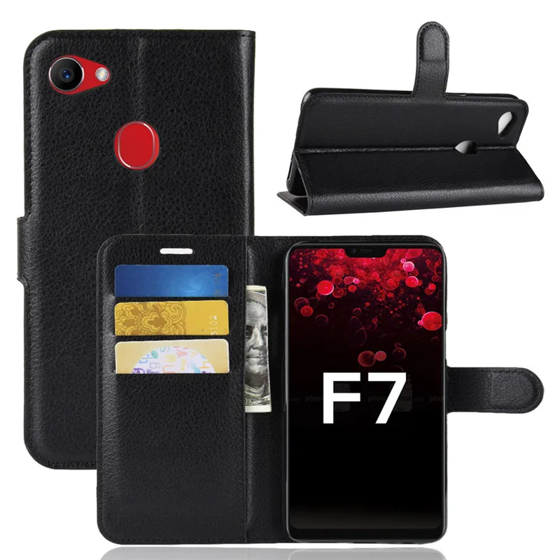 Для Fundas OPPO F7 Магнитный флип чехол Роскошный кожаный с подставкой для F 7 телефона