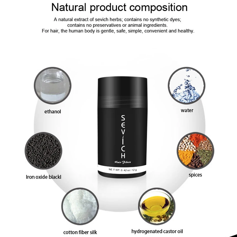 SEVICH 12g 10Colors Extension Wigs Baldness Hair Fibers Styling Powders Keratin Thickening Fiber Hair Spray Applicator Maquiagem SEVICH 12g 10Colors Extension Wigs Baldness Hair Fibers Styling Powders Keratin Thickening Fiber Hair Spray Applicator Maquiagem