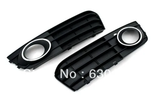 

Replacement Front Lower Side Cooling Air Grille with Chrome Fog Light Cutout For Audi A4 B8