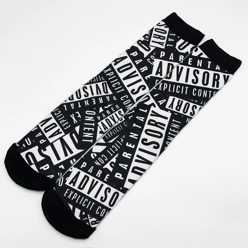Уличные носки с буквенным принтом для мужчин и женщин, модные забавные носки с 3d принтом, 200 вязаные Компрессионные носки с масляной росписью