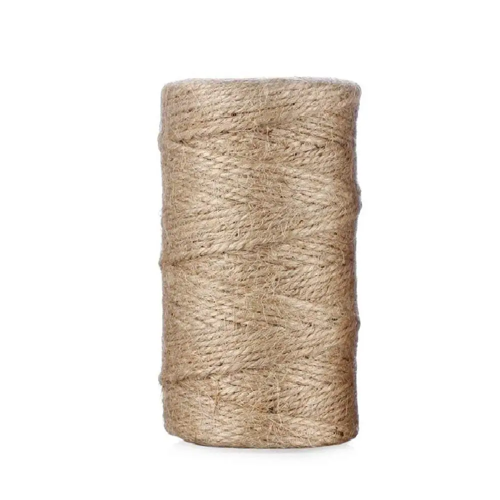 100m/roll 3 ply Natural Jute Hemp Twine Rustic String Cords Hemp rope Wrap Craft Making Decor Rope