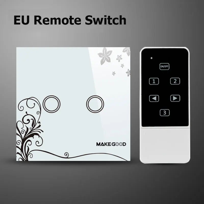 makegood eu uk standard 2 gang 2 way wireless remote control light