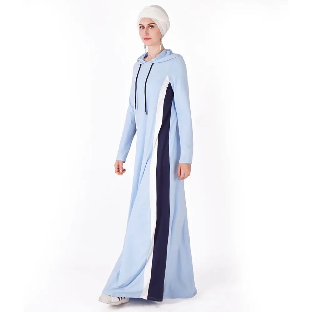 Хлопковые Платья Abayas с капюшоном, студенческое Спортивное длинное платье, арабское длинное платье, турецкое мусульманское модное женское платье на Ближнем Востоке