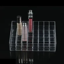 40 Trapecio Claro Maquillaje Lipstick Caso Del Soporte De Exhibición Organizador Cosmético Del Lápiz Labial Del Sostenedor Soporte de Exhibición De Acrílico Transparente