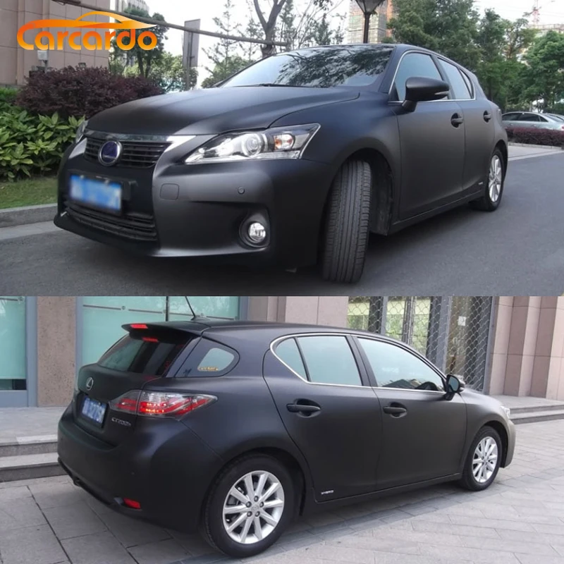Bubble Free Air Channels Car Wrap Matte Black Vinyl Wrap 1.52 x 2 Meter Roll