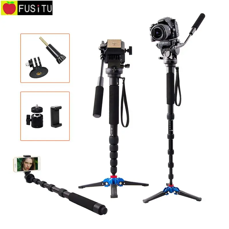 FT 111 1560mm Alumninum Camera monopod DSLR Flip Lock w/3 Legs Base