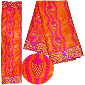 

5Yrads 2019 Latest Design Jacquard 100%Cotton Lace Fabric African Bazin Riche Getzner Fabric For African Men/Women Clothes