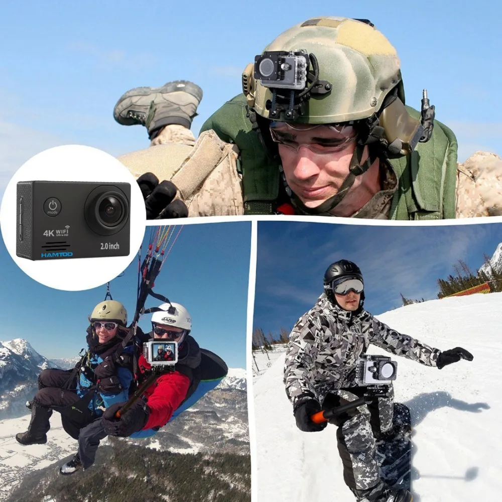HAMTOD HF60 4K WiFi Экшн камера 2 0 дюймов ЖК дисплей Дайвинг Водонепроницаемая мини