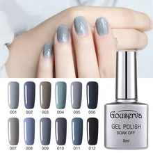 Hot Sale Healthy and Eco-friendly12Colors 8MLGray Series Gel Nail Polish Soak Off Gel Lucky UV Nail Varnish Soak Off Gel Lucky