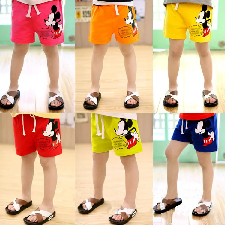 Cyjmydch/повседневные летние хлопковые шорты с Миком; Детские шорты для мальчиков; летние пляжные шорты для девочек; Одежда для маленьких мальчиков; детская одежда для мальчиков