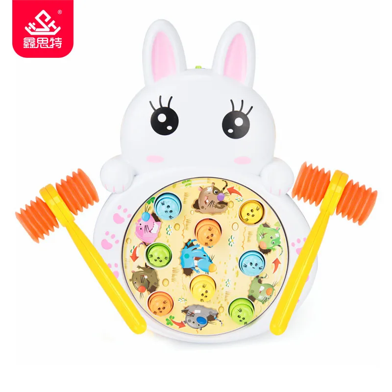 Children Hamster Games Hammer Toys Plastic Rabbit Music Whack a mole